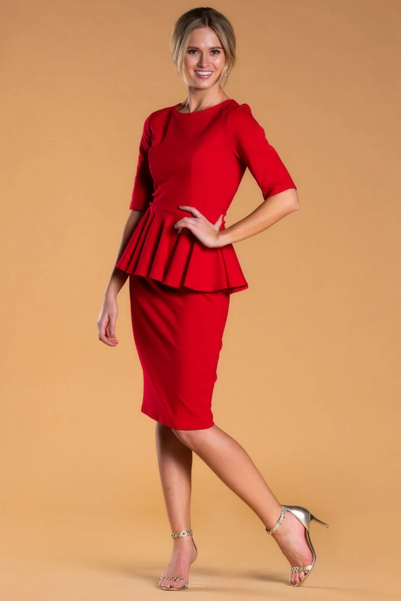 Brigitte Brianna Peplum Dress - Image 5