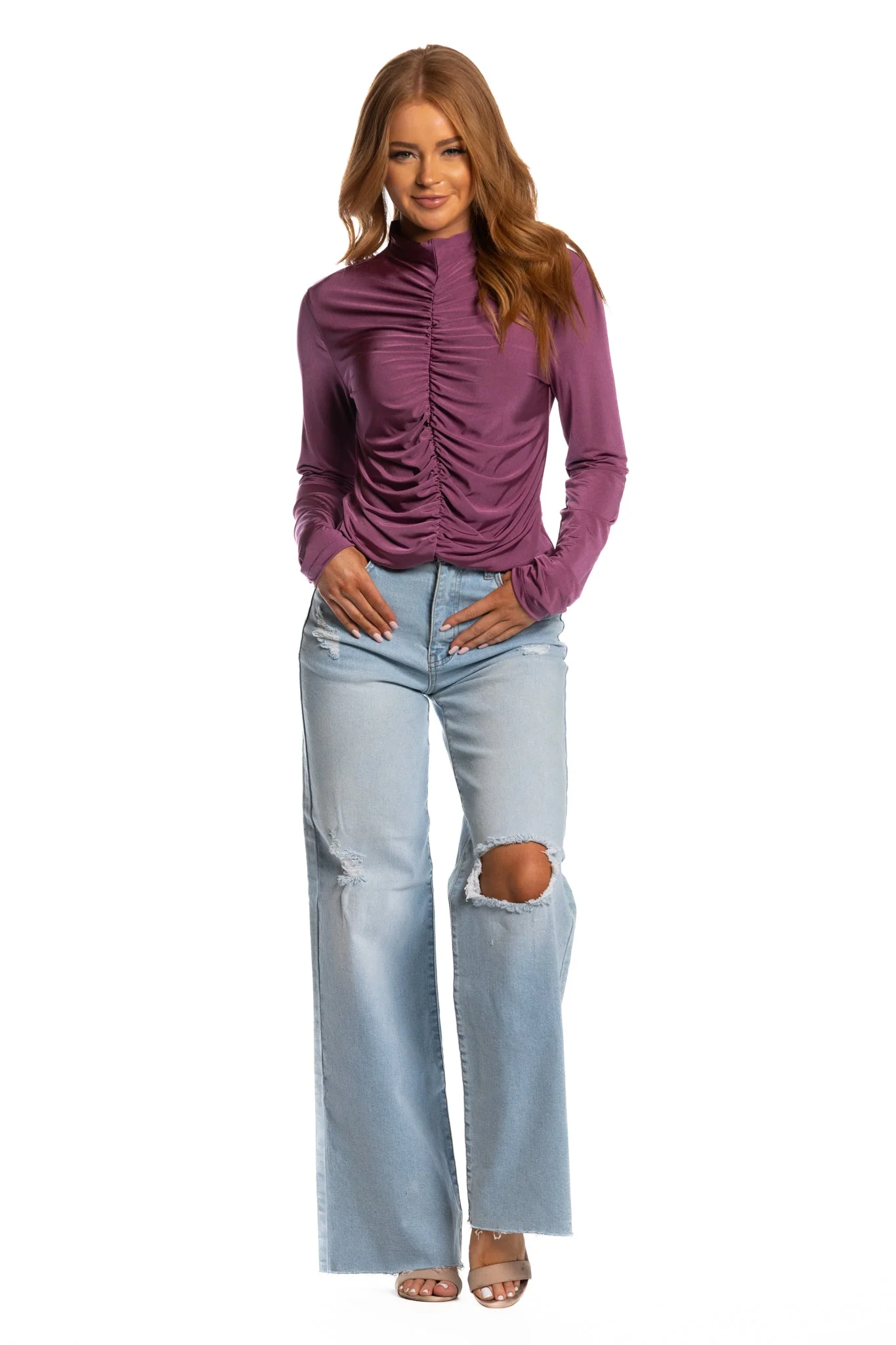 Brigitte Brianna Ruched Turtleneck - Image 11