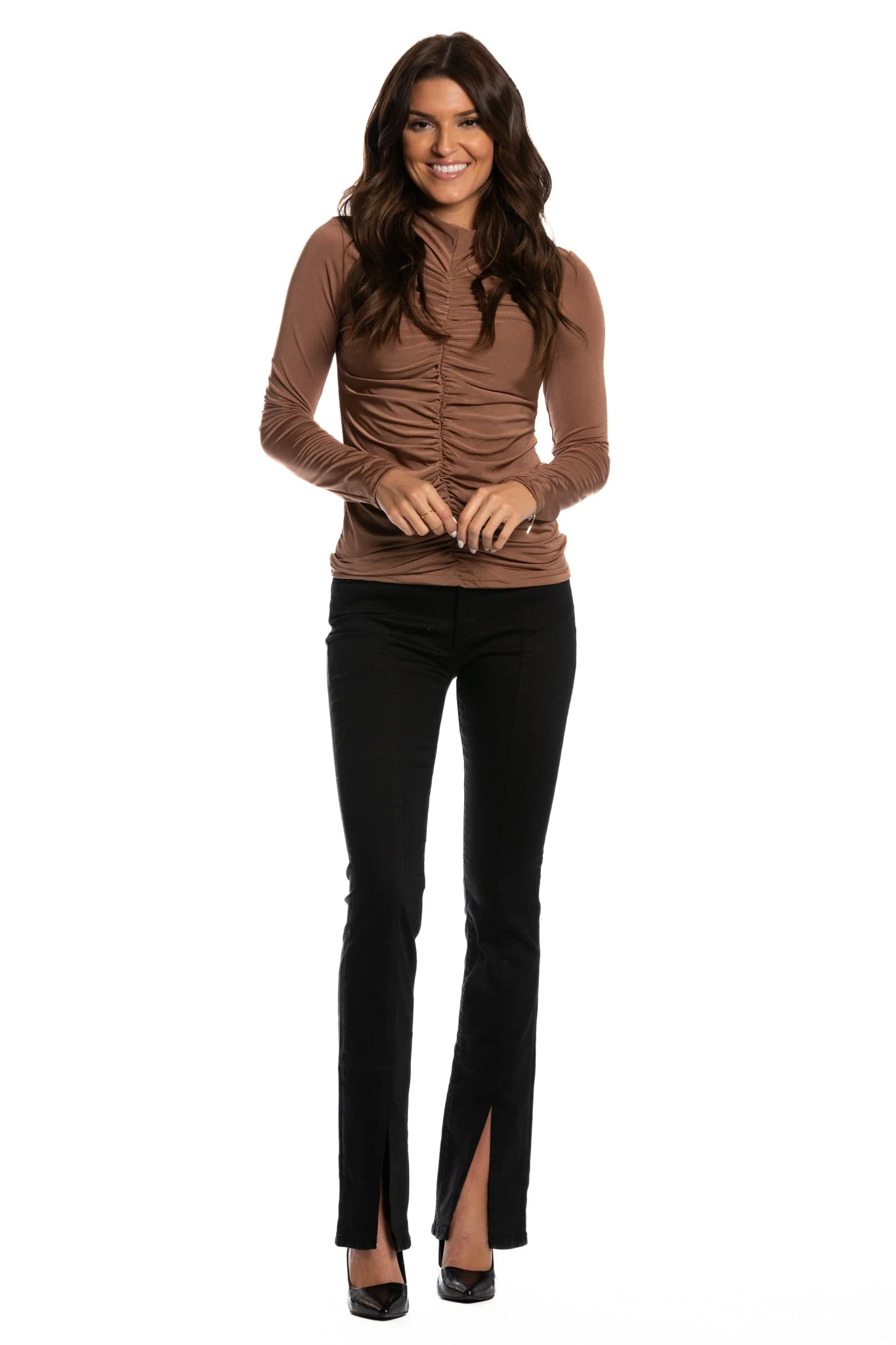 Brigitte Brianna Ruched Turtleneck - Image 6