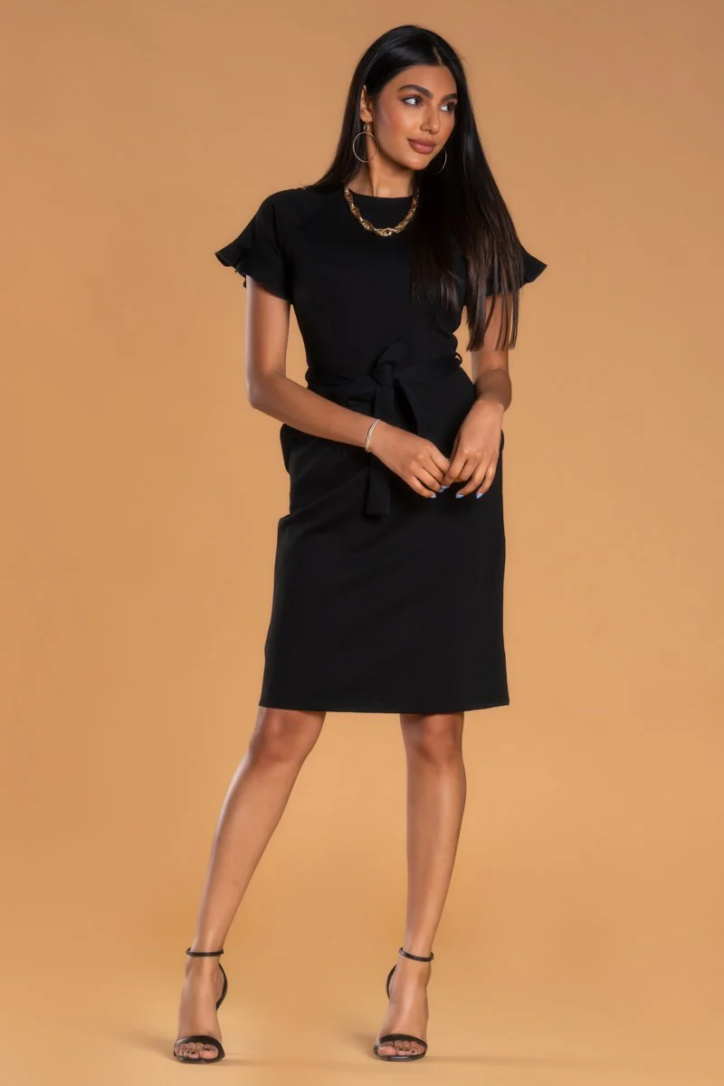 Brigitte Brianna Ruffle Sleeve Dress - Image 3