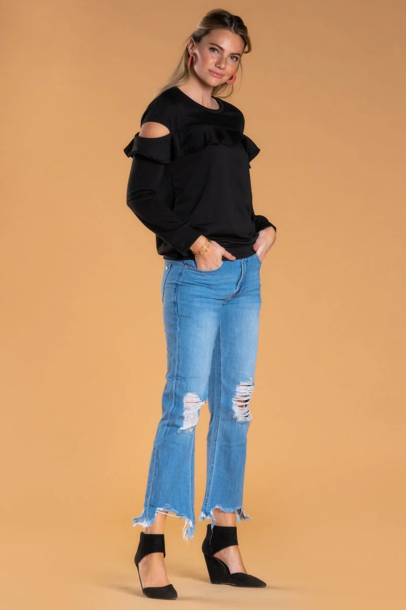 Brigitte Brianna Ruffle Sweatshirt - Image 4