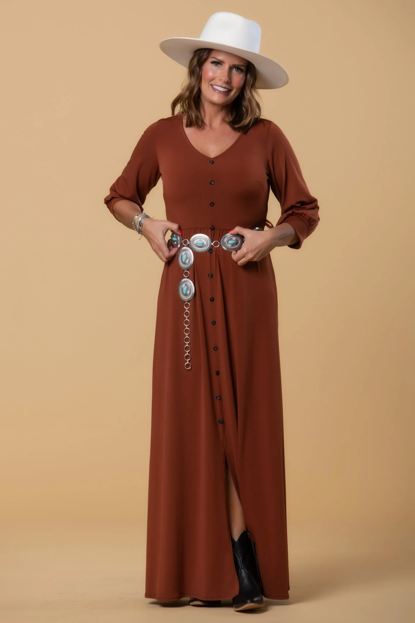 Brigitte Brianna V-Neck Maxi Dress - Image 10