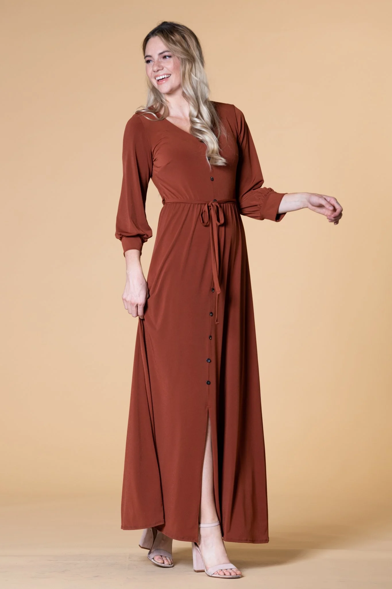 Brigitte Brianna V-Neck Maxi Dress - Image 12