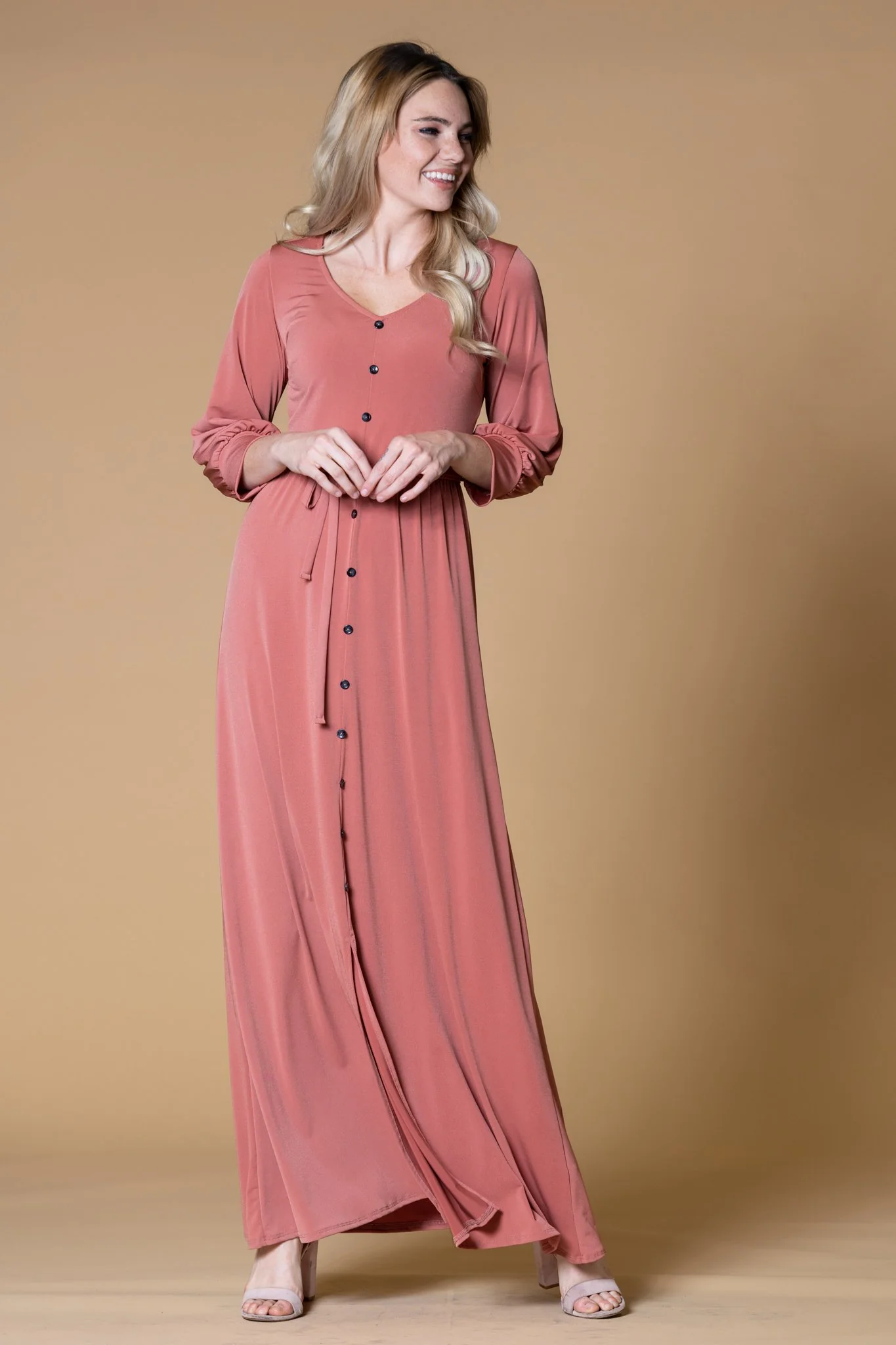 Brigitte Brianna V-Neck Maxi Dress - Image 14