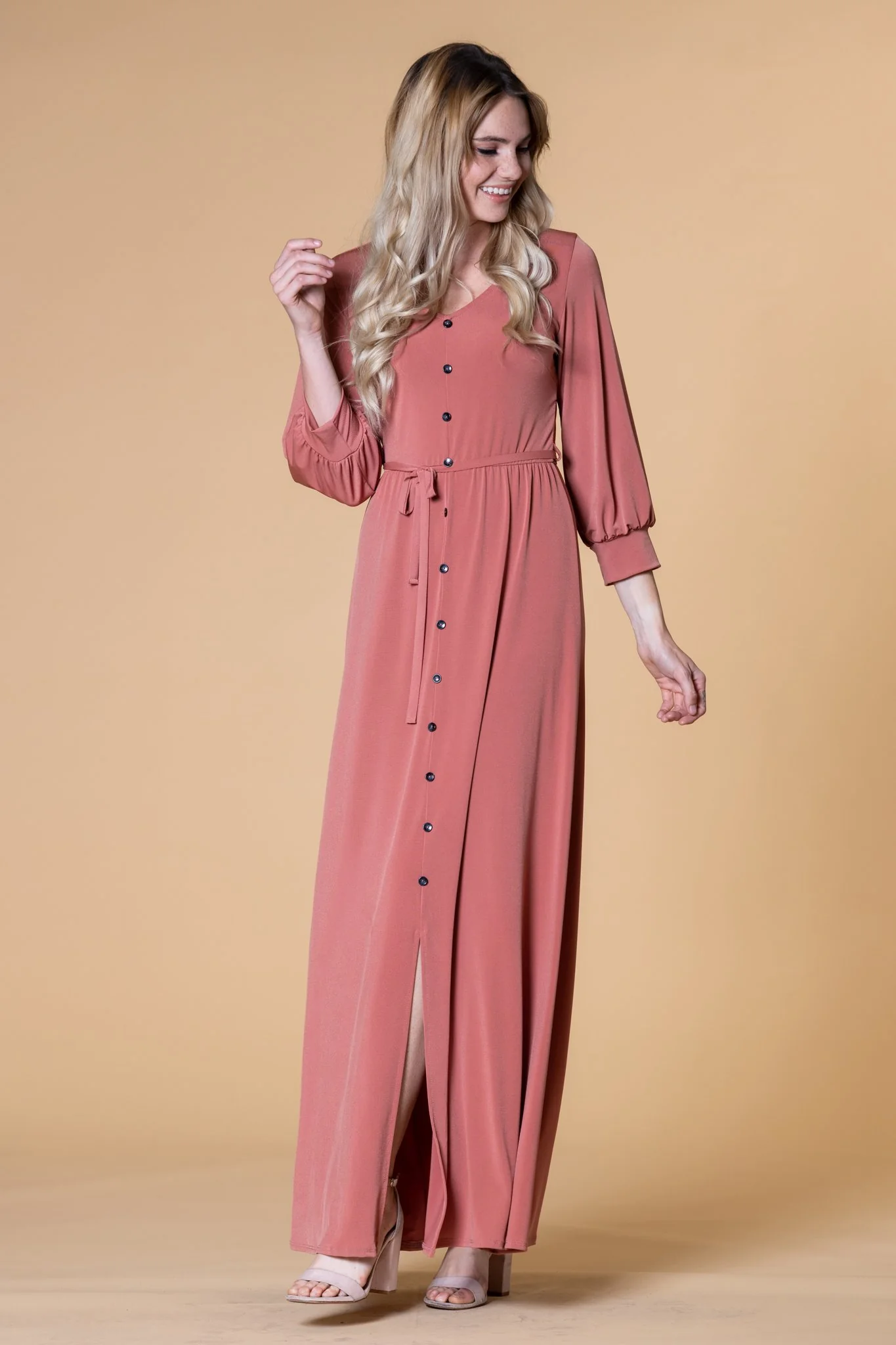 Brigitte Brianna V-Neck Maxi Dress - Image 15