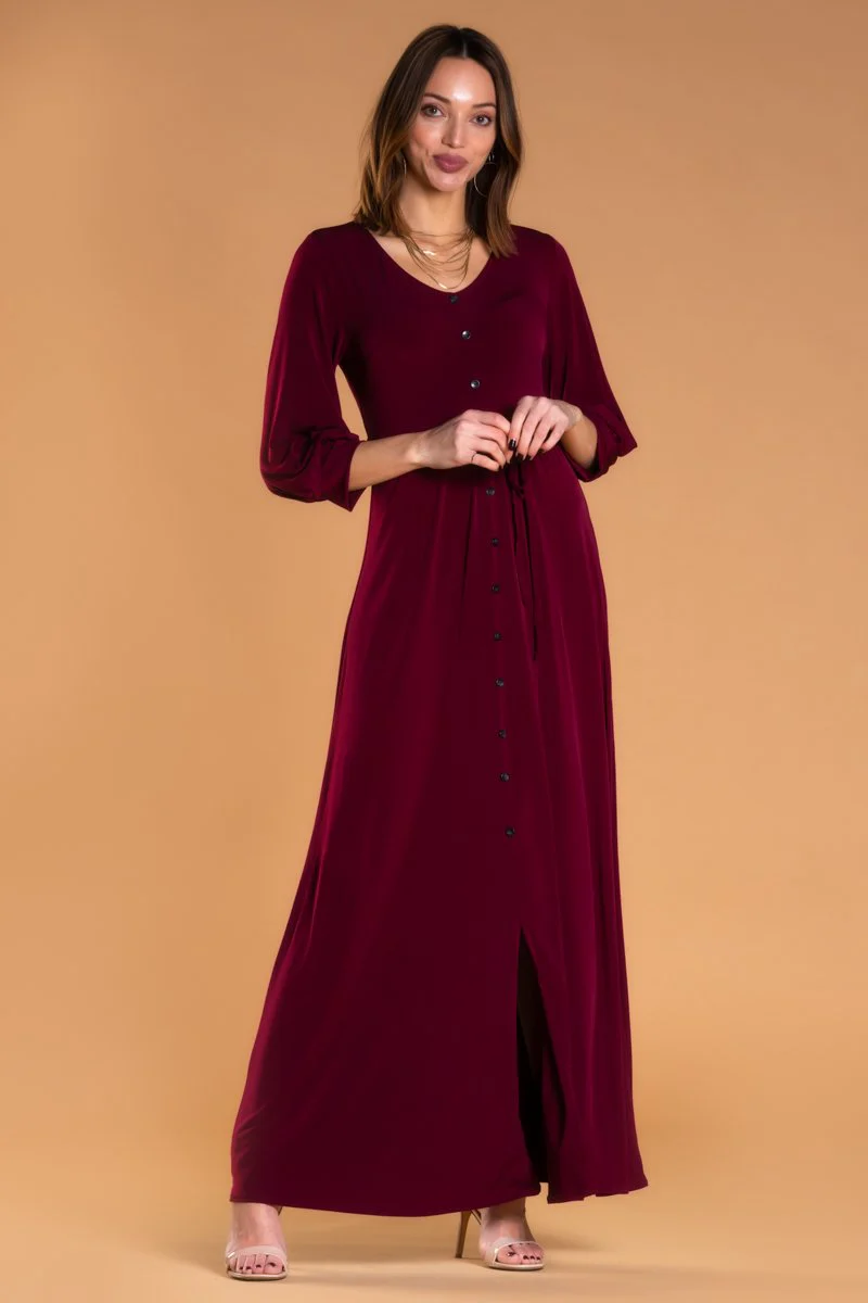 Brigitte Brianna V-Neck Maxi Dress - Image 17
