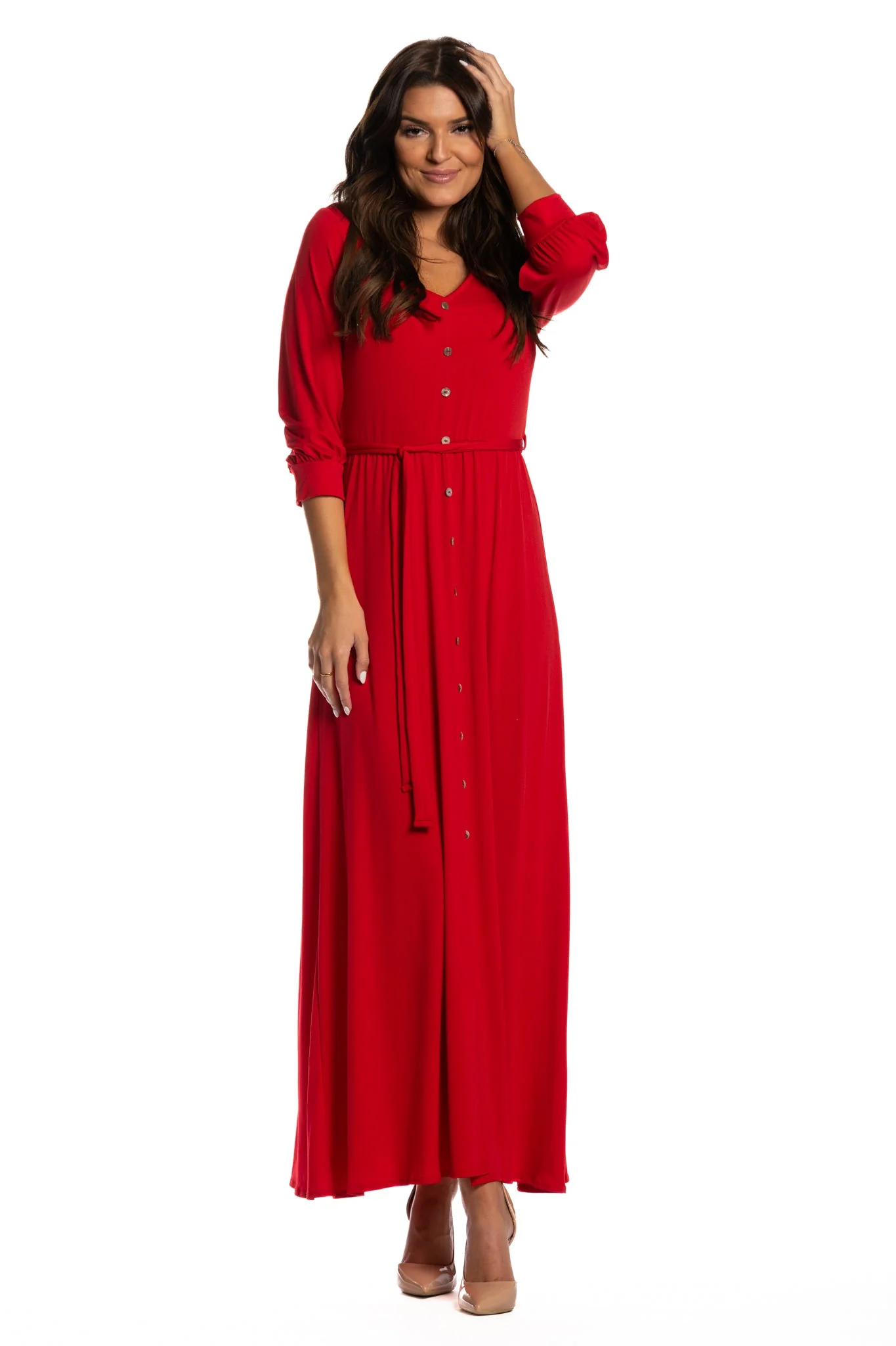 Brigitte Brianna V-Neck Maxi Dress - Image 3