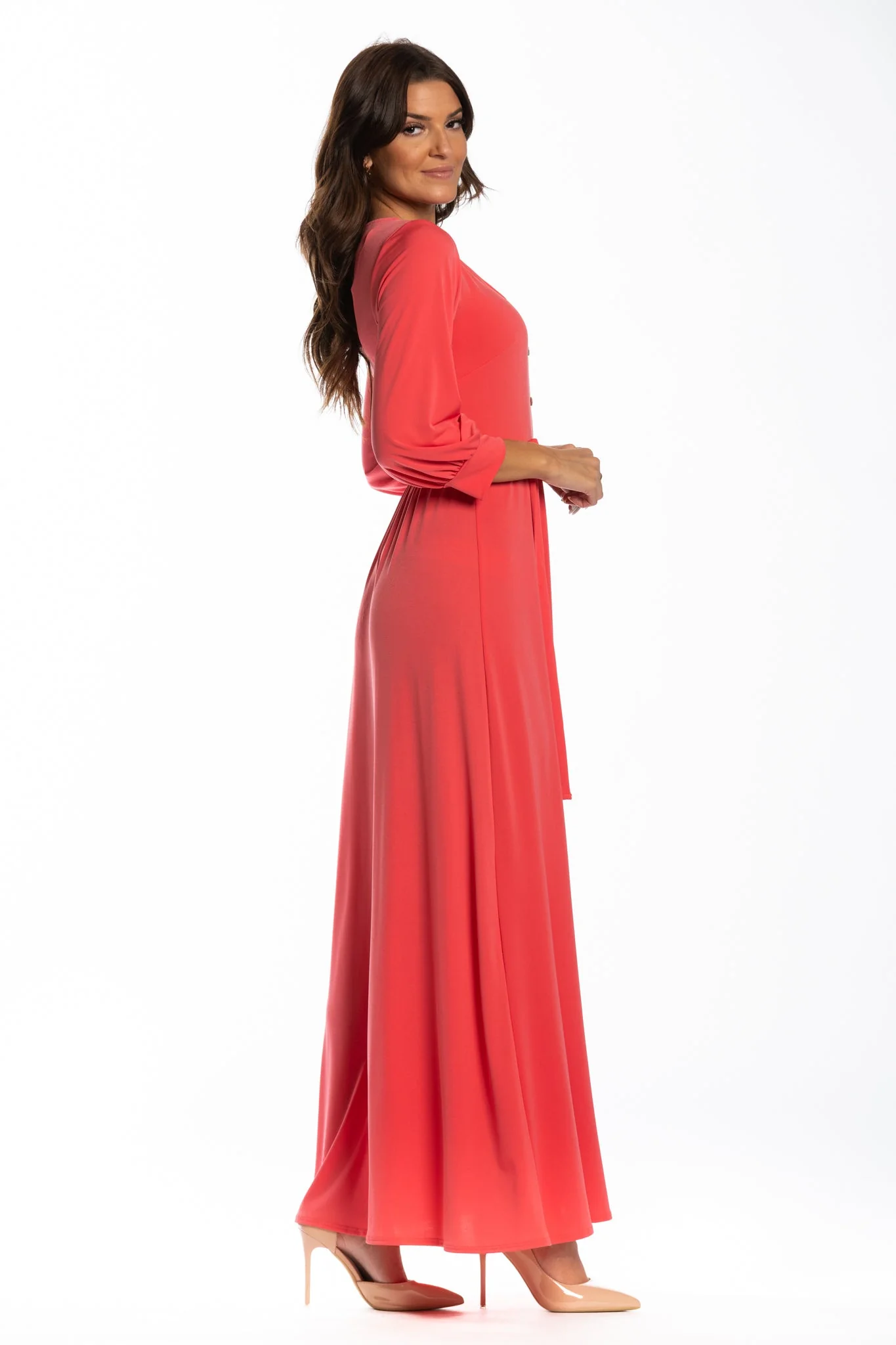 Brigitte Brianna V-Neck Maxi Dress - Image 7
